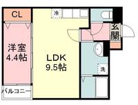 福岡県福岡市東区香椎1丁目の賃貸アパートの間取り