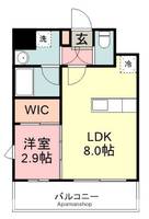 福岡県福岡市東区千早5丁目の賃貸マンションの間取り