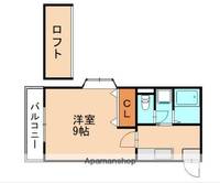 福岡県糟屋郡篠栗町津波黒3丁目の賃貸アパートの間取り