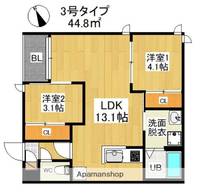 福岡県福岡市東区若宮5丁目の賃貸アパートの間取り