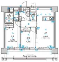 福岡県福岡市博多区半道橋1丁目の賃貸マンションの間取り