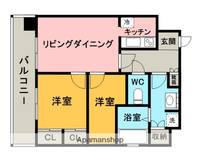 福岡県福岡市博多区吉塚5丁目の賃貸マンションの間取り