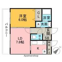 福岡県福岡市博多区奈良屋町の賃貸マンションの間取り
