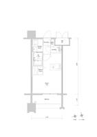福岡県福岡市博多区住吉2丁目の賃貸マンションの間取り