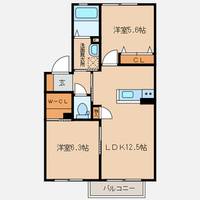 福岡県北九州市門司区中二十町の賃貸アパートの間取り