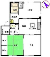 福岡県北九州市小倉南区下石田2丁目の賃貸アパートの間取り