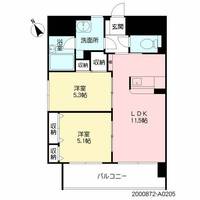 福岡県北九州市門司区柳町1丁目の賃貸マンション205の間取り