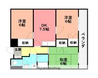 福岡県北九州市小倉北区中津口1丁目の賃貸マンション806の間取り
