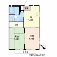 福岡県北九州市小倉南区横代北町4丁目の賃貸アパートの間取り