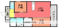 福岡県北九州市門司区黄金町の賃貸マンション404の間取り