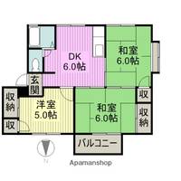 福岡県八女市馬場の賃貸アパートの間取り