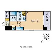 福岡県福岡市中央区今泉2丁目の賃貸マンションの間取り