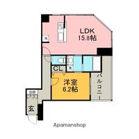 福岡県福岡市中央区港1丁目の賃貸マンションの間取り