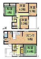 福岡県福岡市城南区別府6丁目(一戸建)の賃貸物件の間取り