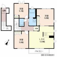グランデュオ紙小 B棟の間取り