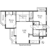 ベルエール大橋Ⅱの間取り