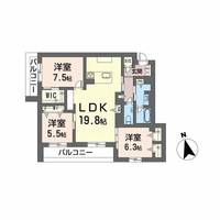 ワイエア平尾浄水の間取り