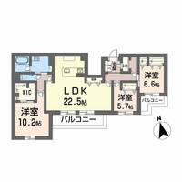 ワイエア平尾浄水の間取り