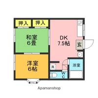 コーポヤスツネの間取り