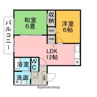 福岡県小郡市美鈴が丘2丁目の賃貸アパート203の間取り