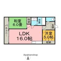 福岡県朝倉市堤の賃貸アパートⅠ104の間取り