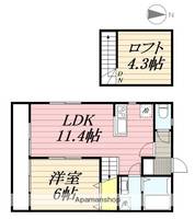 佐賀県三養基郡基山町大字長野の賃貸アパート202の間取り