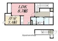 福岡県筑紫野市二日市中央5丁目の賃貸アパート203の間取り