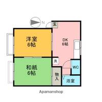福岡県小郡市小郡の賃貸アパートB205の間取り