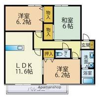 メゾンボヌールB201の間取り