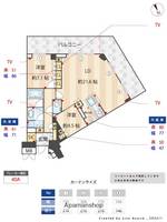 福岡県福岡市中央区地行浜2丁目の賃貸マンション2605の間取り
