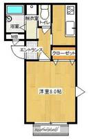 コーポ杏A101の間取り