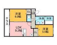 ラトンラヴール Ⅰ番館102の間取り