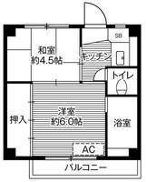 ビレッジハウス成島1号棟の間取り