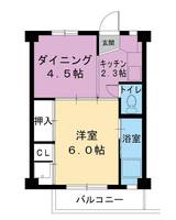 ビレッジハウス高津2号棟0108の間取り
