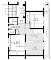 ビレッジハウス好間2号棟0307の間取り