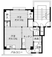 ビレッジハウス大野4号棟0208の間取り