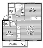 ビレッジハウス鳴滝21号棟の間取り