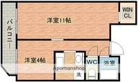 長崎県長崎市平和町の賃貸マンションの間取り