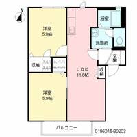 長崎県佐世保市大塔町の賃貸アパート203の間取り