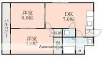 熊本県熊本市北区龍田5丁目の賃貸マンションの間取り