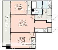 QREST熊大病院前の間取り
