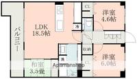 熊本県熊本市東区上南部2丁目の賃貸マンションの間取り