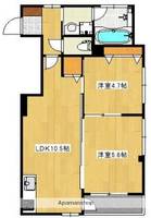 熊本県熊本市東区錦ケ丘の賃貸マンションの間取り
