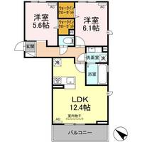 DーROOM隈府 B棟の間取り