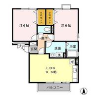 ドミール平成Ⅱ A棟202の間取り