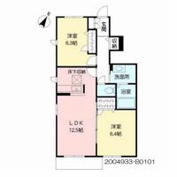 シャーメゾン須屋 Ⅱ B棟101の間取り