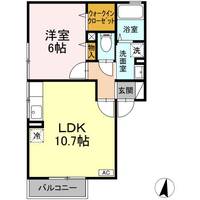 パレオ B棟の間取り
