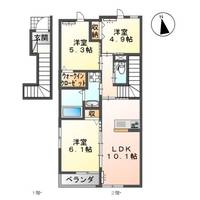 メープルⅡ206の間取り