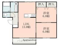 熊本県宇城市不知火町亀松の賃貸アパートA103の間取り