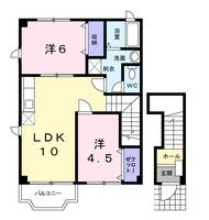 エスポワール古国府Aの間取り